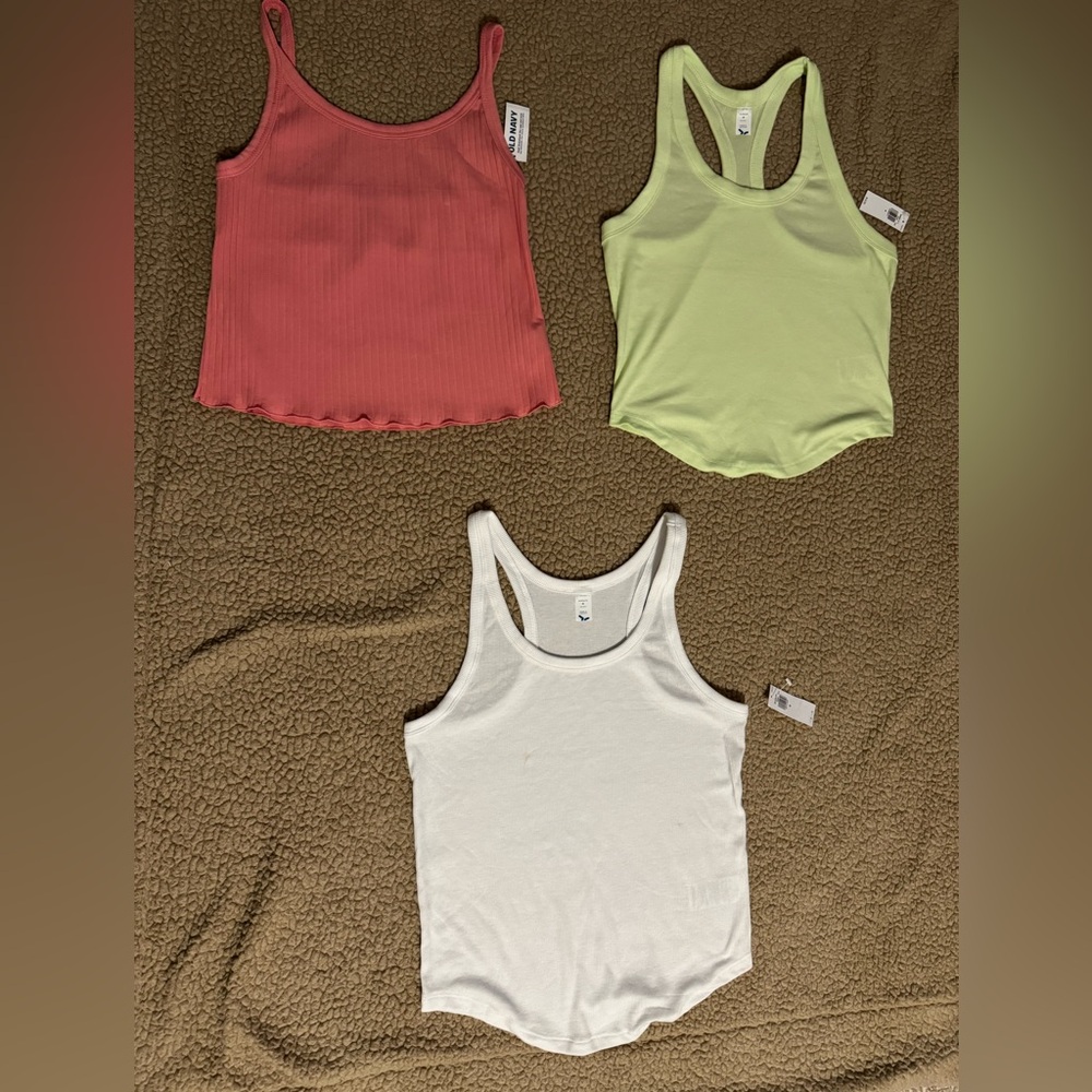 Three Short Flowy Old Navy Tanks